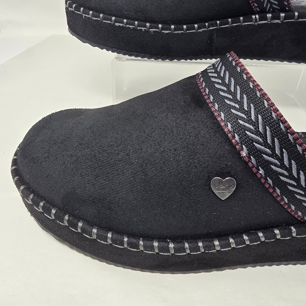 Skechers BOBS Ice Angel Womens 8.5 Black Memory Foam Platform Slipper 114560 - Picture 11 of 16